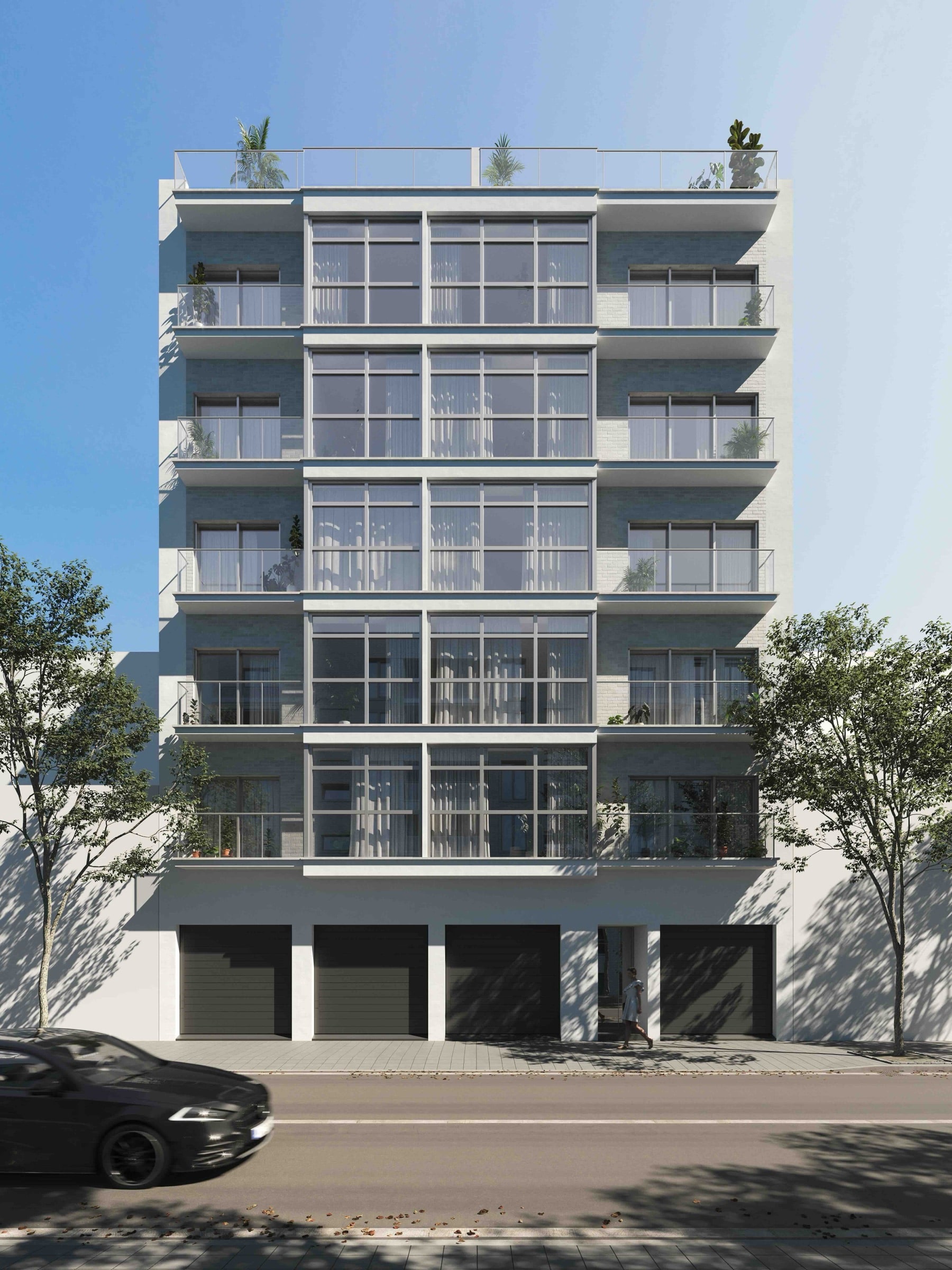 Fachada de Bonamar Residencial en el Puerto de Sagunto