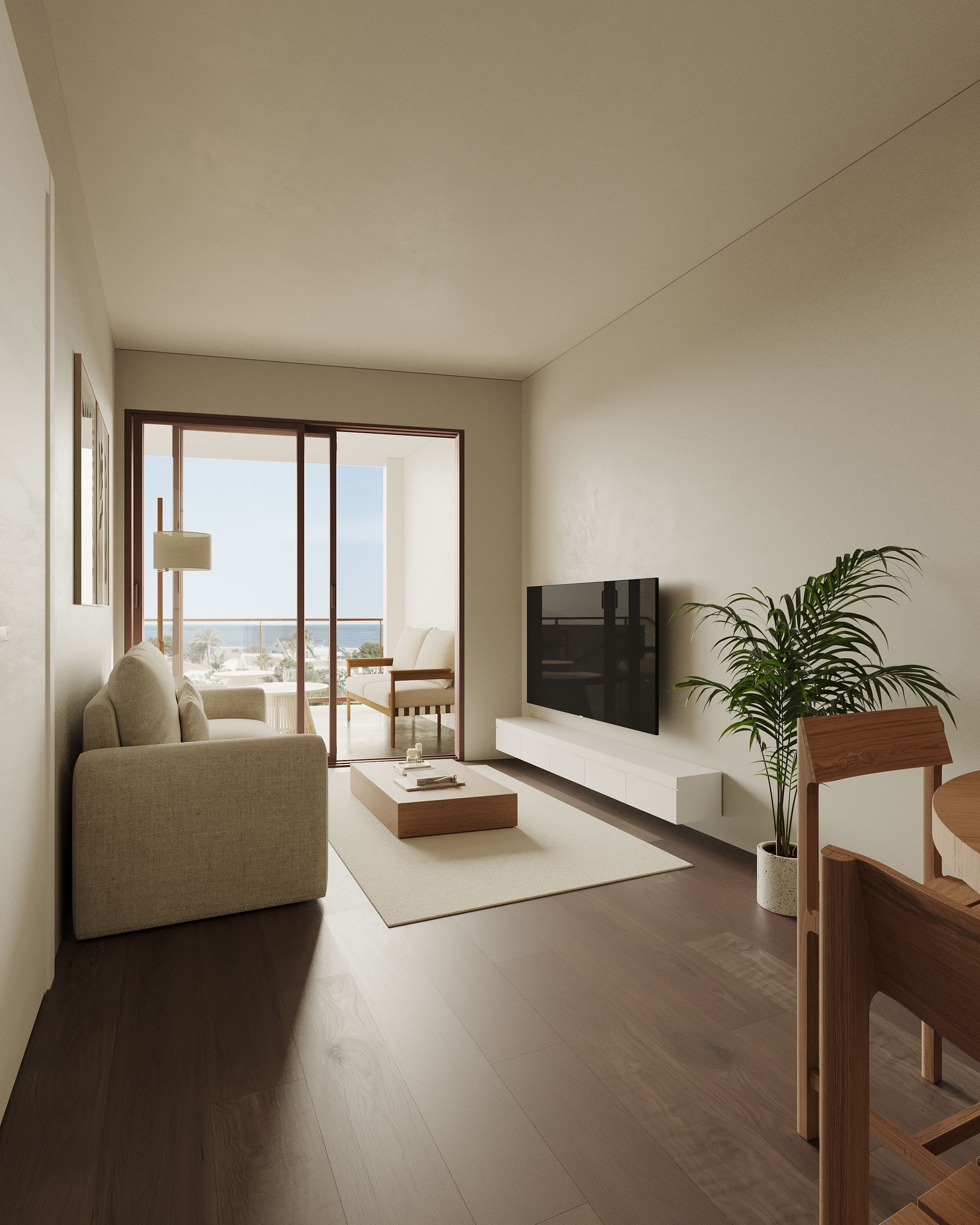 Salón con vistas al mar