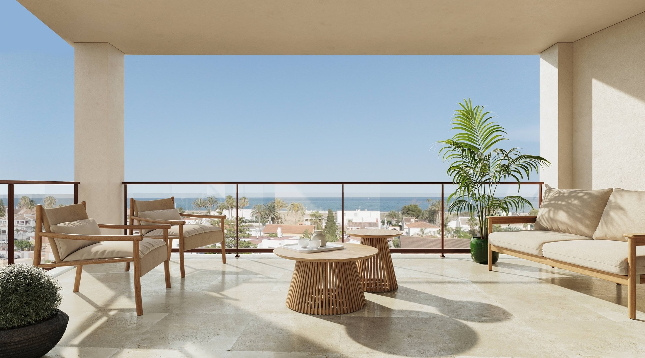 Terraza con vistas al mar