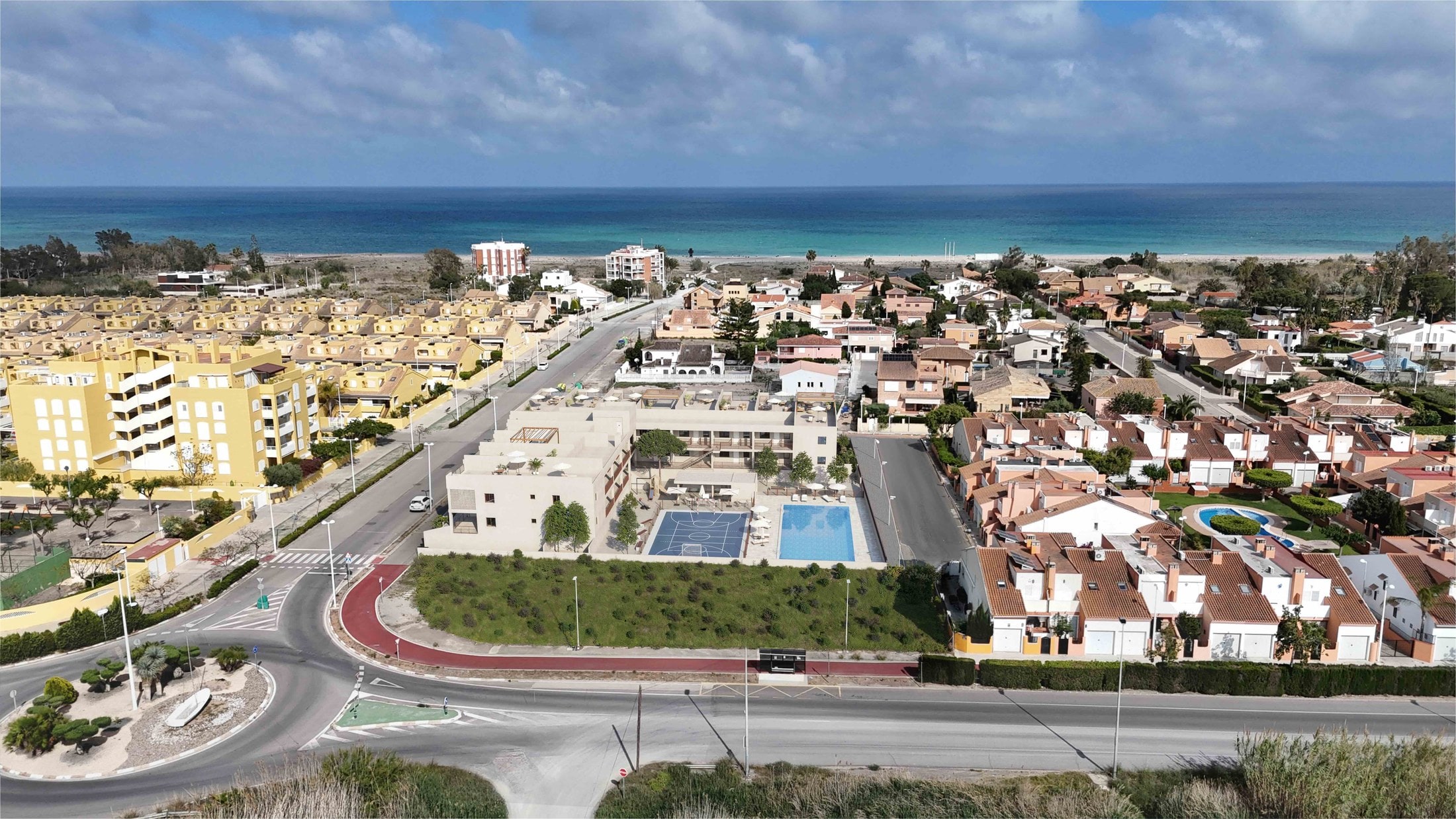 Vista aérea de la playa de Almardá
